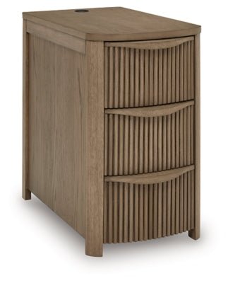 Camdill Chairside End Table - Light Brown Chair Side Table modern furniture Contempo Furniture