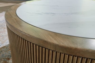 Camdill Coffee Table - Light Brown Coffee Table modern furniture Contempo Furniture