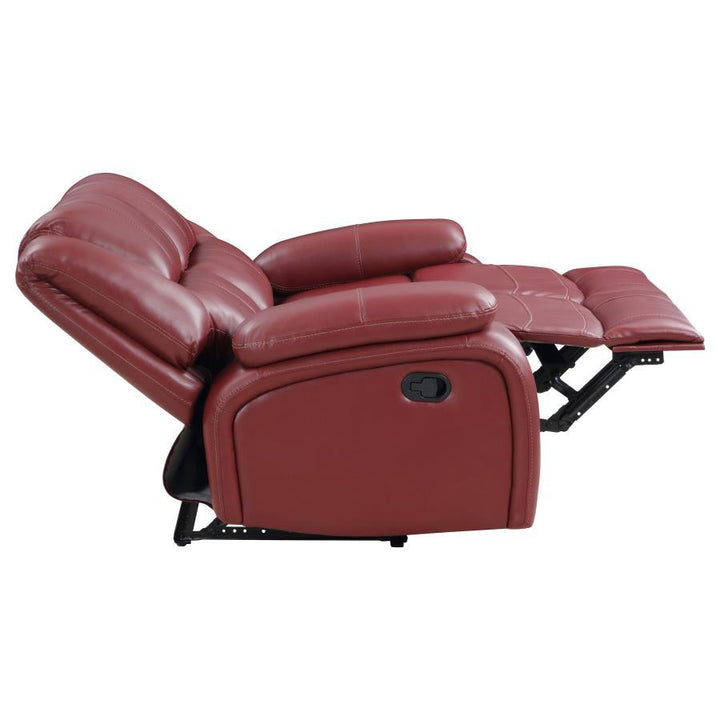 Camila - 2 Piece Upholstered Reclining Sofa Set - Red Reclining Sofa &amp; Loveseat modern furniture Contempo Furniture