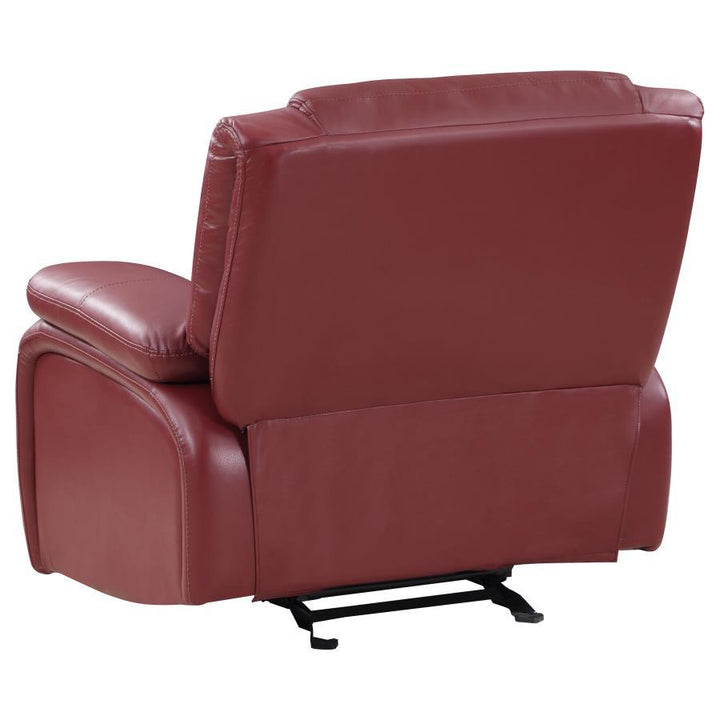 Camila - 3 Piece Upholstered Reclining Sofa Set - Red 3 - Piece Living Room Set modern furniture Contempo Furniture