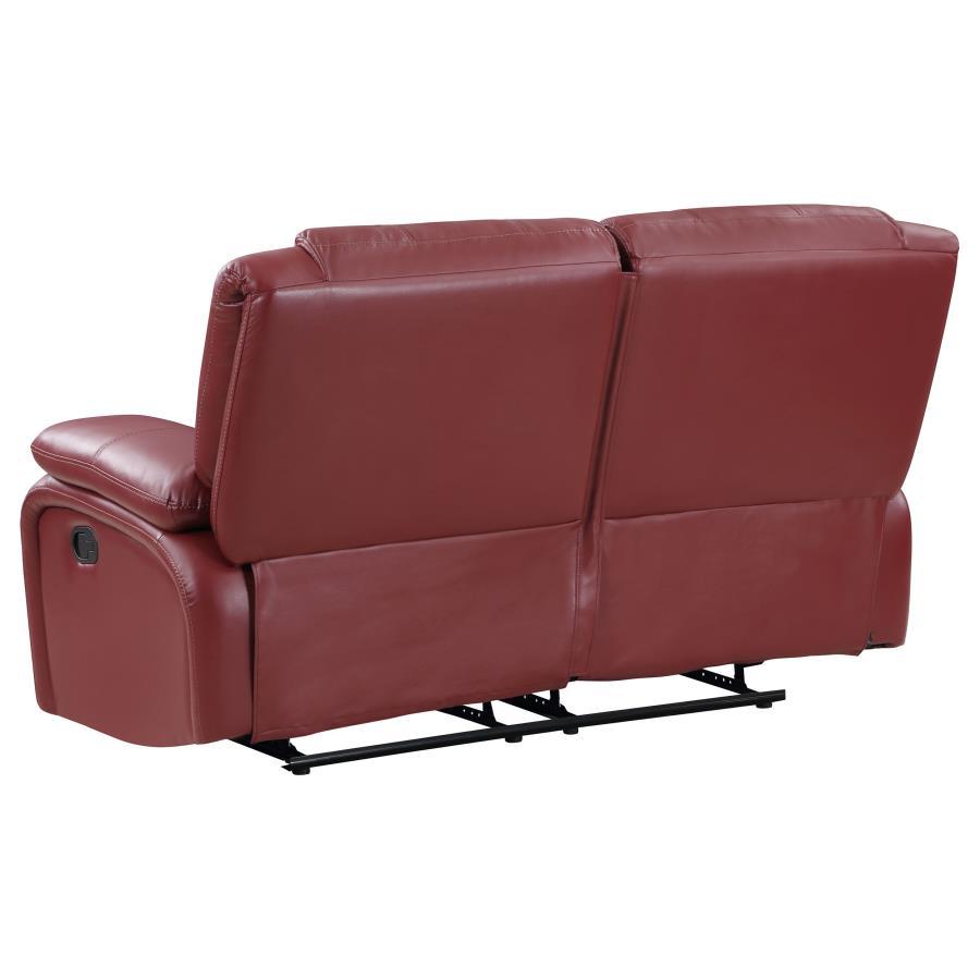 Camila - 3 Piece Upholstered Reclining Sofa Set - Red 3 - Piece Living Room Set modern furniture Contempo Furniture
