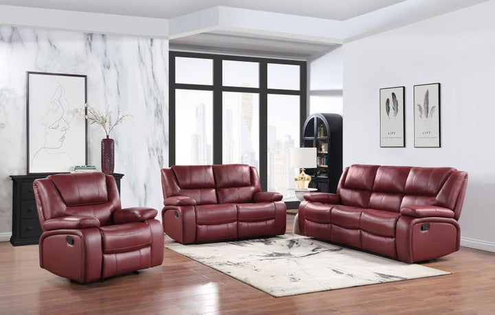 Camila - Upholstered Glider Recliner Chair - Red Glider Chair modern furniture Contempo Furniture