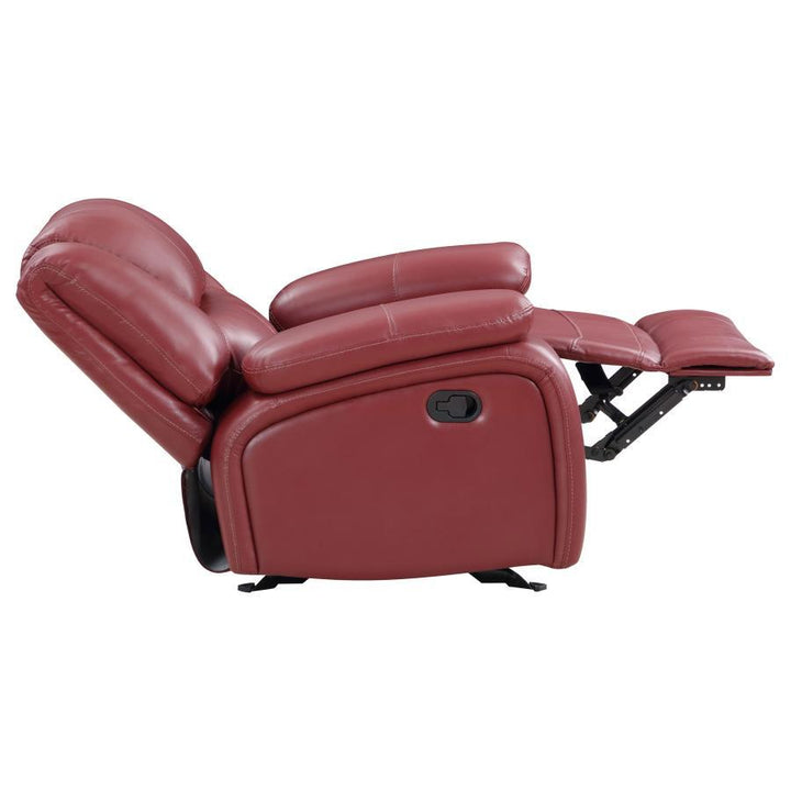 Camila - Upholstered Glider Recliner Chair - Red Glider Chair modern furniture Contempo Furniture