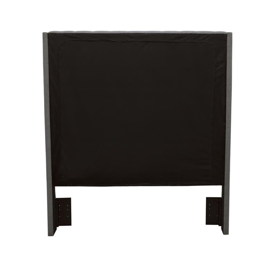 Camille - Upholstered Queen Panel Headboard - Gray Upholstered HeadBoard modern furniture Contempo Furniture