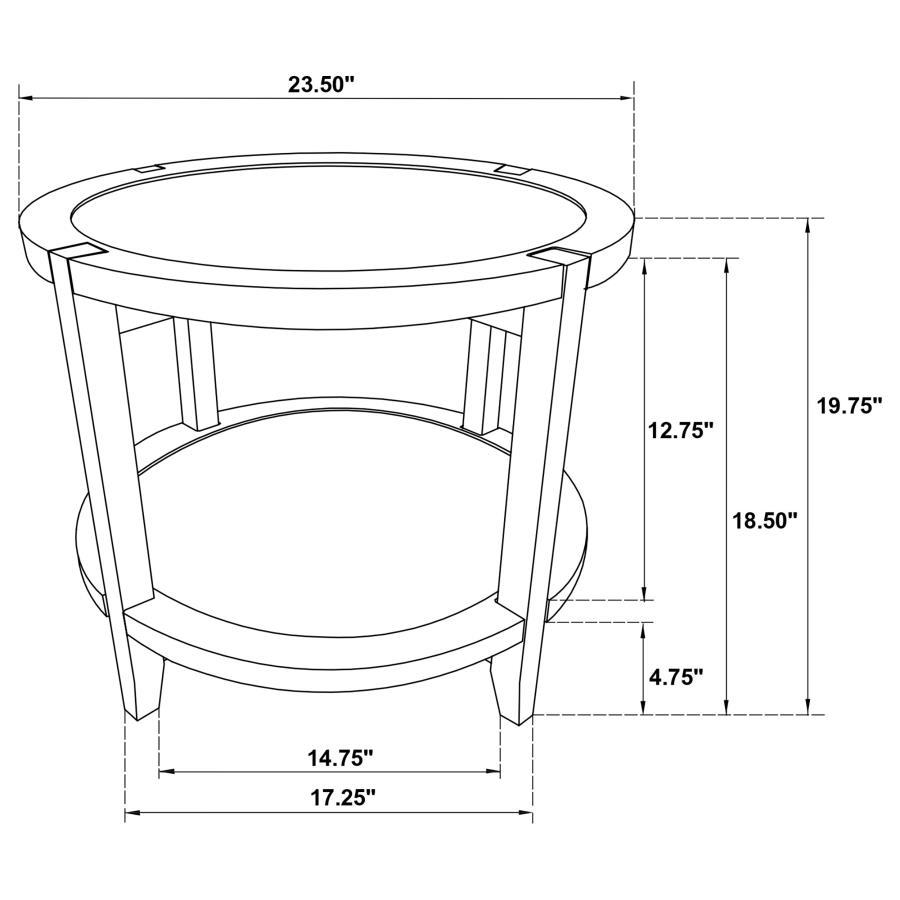 Camillo - 3 Piece Round Coffee And End Table Set - Maple Table Set modern furniture Contempo Furniture