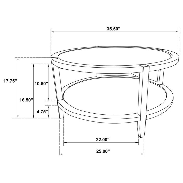Camillo - 3 Piece Round Coffee And End Table Set - Maple Table Set modern furniture Contempo Furniture