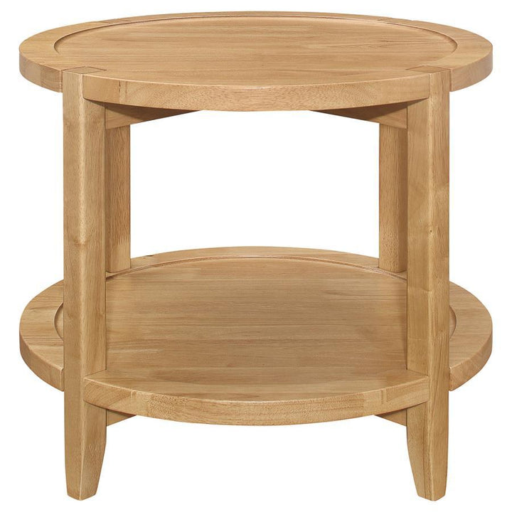 Camillo - Round Solid Wood Side End Table - Maple End Table modern furniture Contempo Furniture