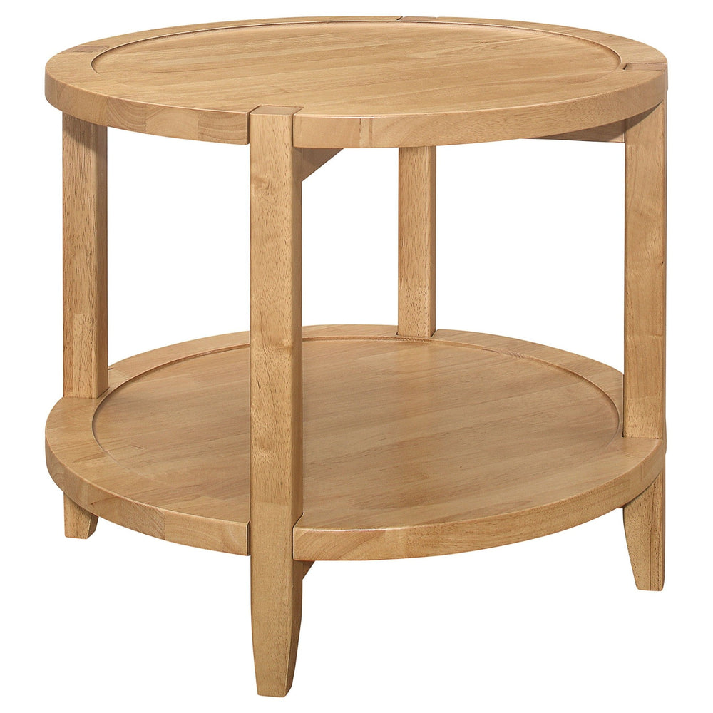 Camillo - Round Solid Wood Side End Table - Maple End Table modern furniture Contempo Furniture