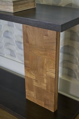 Camlett Console Sofa Table - Dark Brown Console Table modern furniture Contempo Furniture