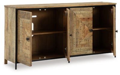 Camney Accent Cabinet - Light Brown Accent Cabinet modern furniture Contempo Furniture