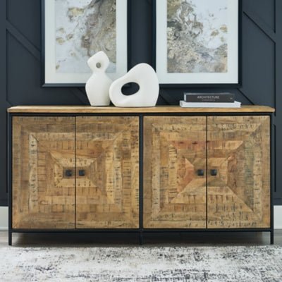 Camney Accent Cabinet - Light Brown Accent Cabinet modern furniture Contempo Furniture