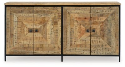 Camney Accent Cabinet - Light Brown Accent Cabinet modern furniture Contempo Furniture