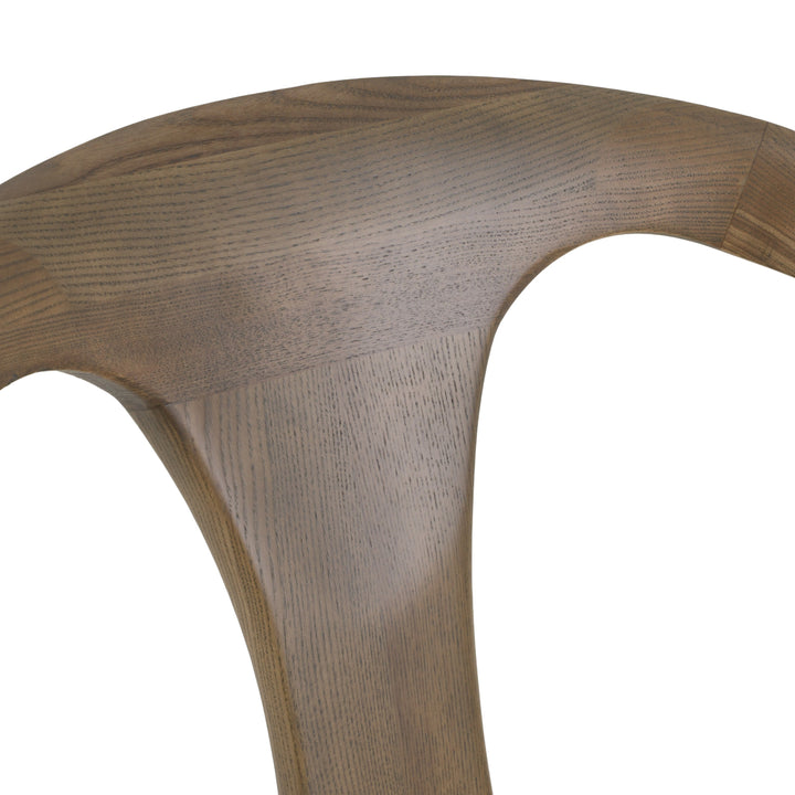 Campbell - Mid-Century Modern Grey Leatherette &amp; Grey Ash Dining Chair