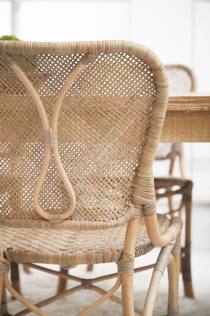 Canal Extension Dining Table - Smoke Gray Pine, Brushed Gold Inlay Dining Table with Extension modern furniture Contempo Furniture