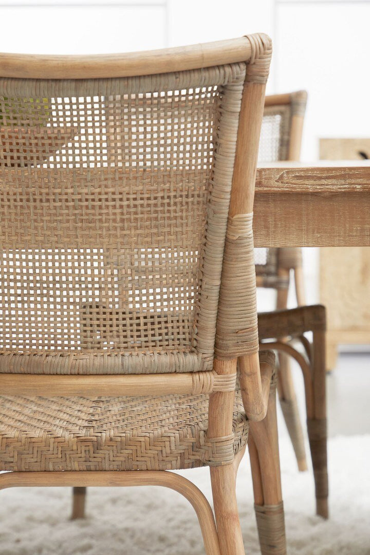 Canal Extension Dining Table - Smoke Gray Pine, Brushed Gold Inlay Dining Table with Extension modern furniture Contempo Furniture