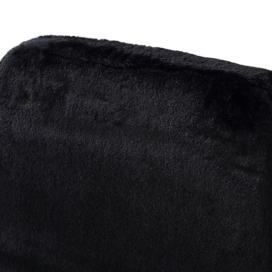 Candace - Modern Black Faux Fur Dining Chair (Set of 2)