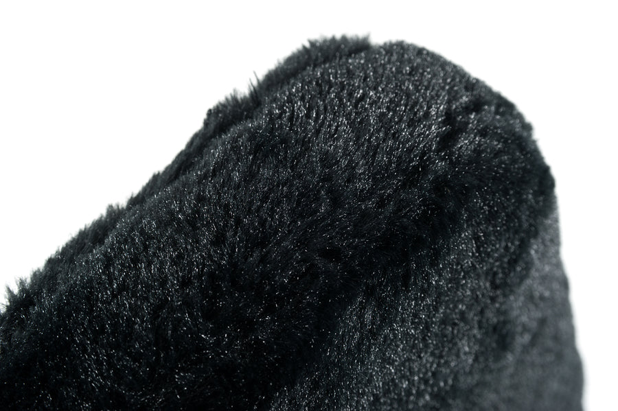 Candace - Modern Black Faux Fur Dining Chair 