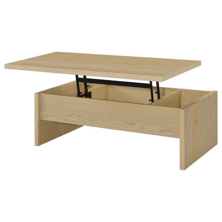 Canoga - 2 Piece Lift Top Cocktail Coffee Table Set - Light Oak Table Set modern furniture Contempo Furniture