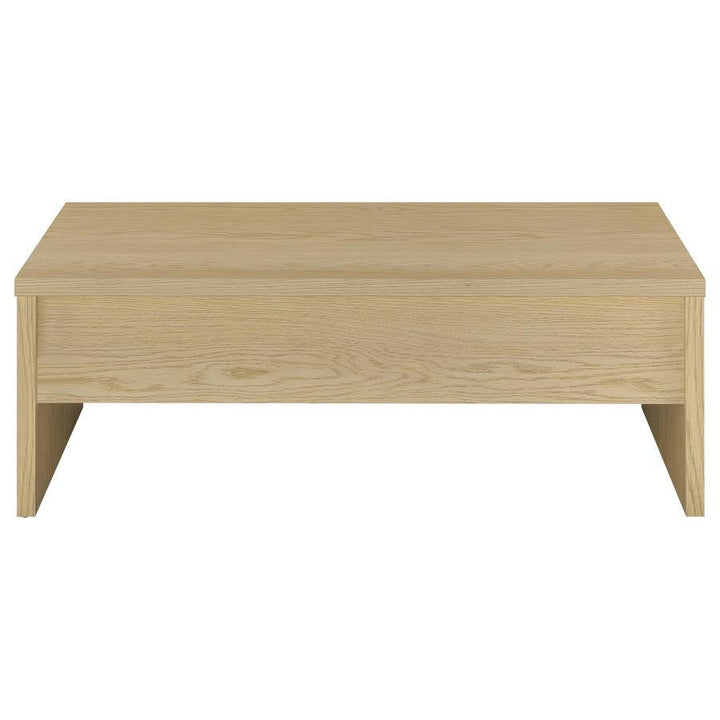 Canoga - 2 Piece Lift Top Cocktail Coffee Table Set - Light Oak Table Set modern furniture Contempo Furniture
