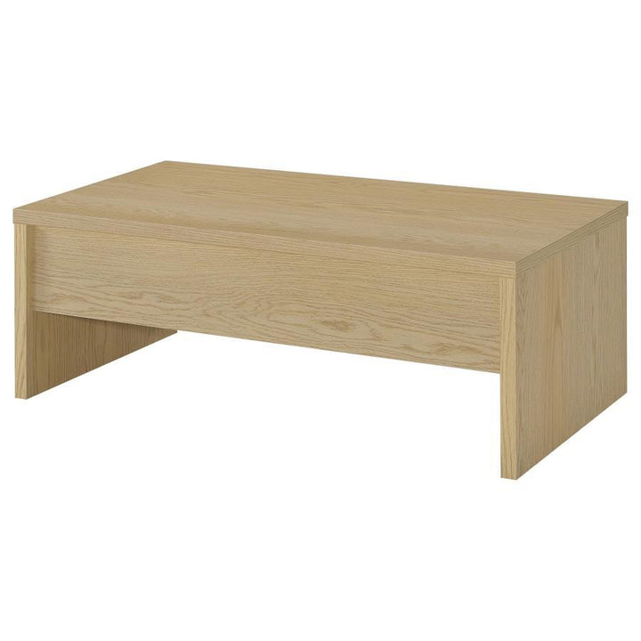 Canoga - 3 Piece Lift Top Cocktail Coffee Table Set - Light Oak Table Set modern furniture Contempo Furniture