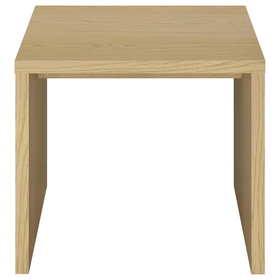 Canoga - Engineered Wood Accent Side End Table - Light Oak End Table modern furniture Contempo Furniture