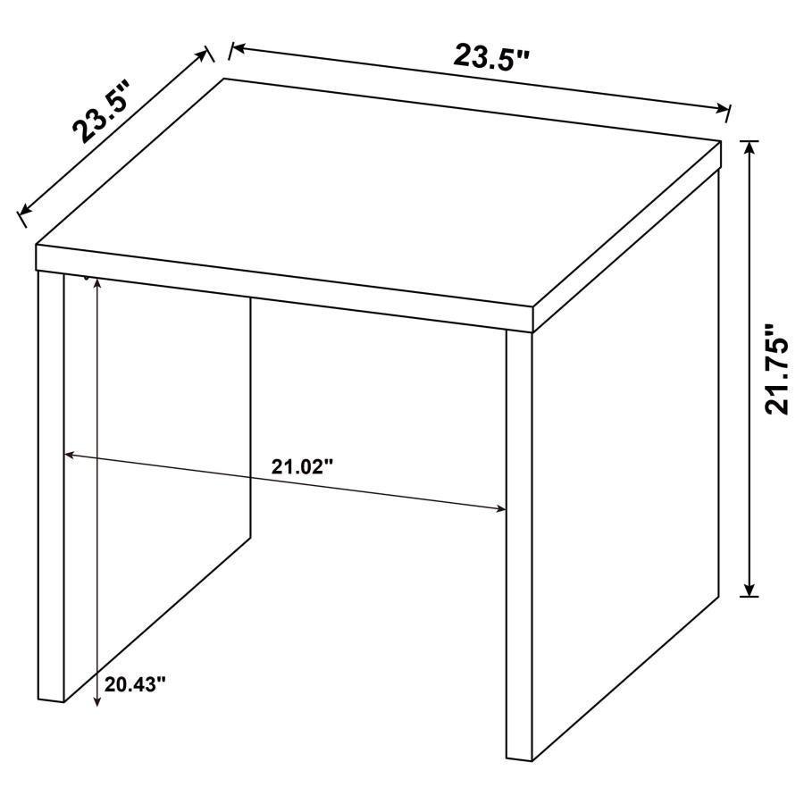 Canoga - Engineered Wood Accent Side End Table - Mango End Table modern furniture Contempo Furniture