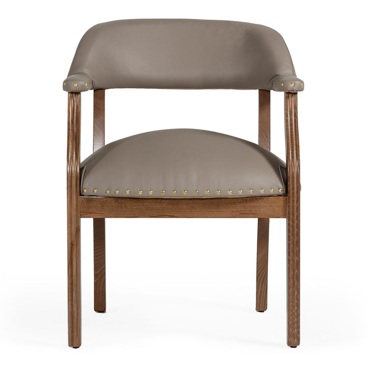 Canosa Modern Taupe Faux Leather Dining Chair