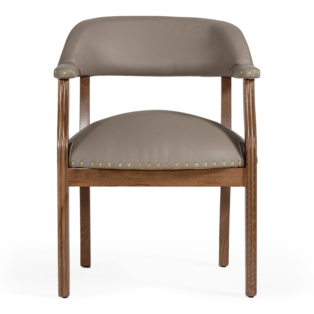 Canosa Modern Taupe Faux Leather Dining Chair