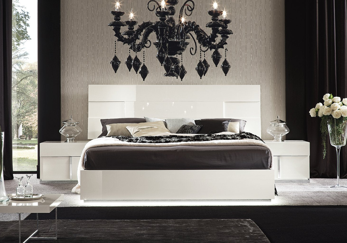 Canova White Left Nightstand Nightstand modern furniture Contempo Furniture