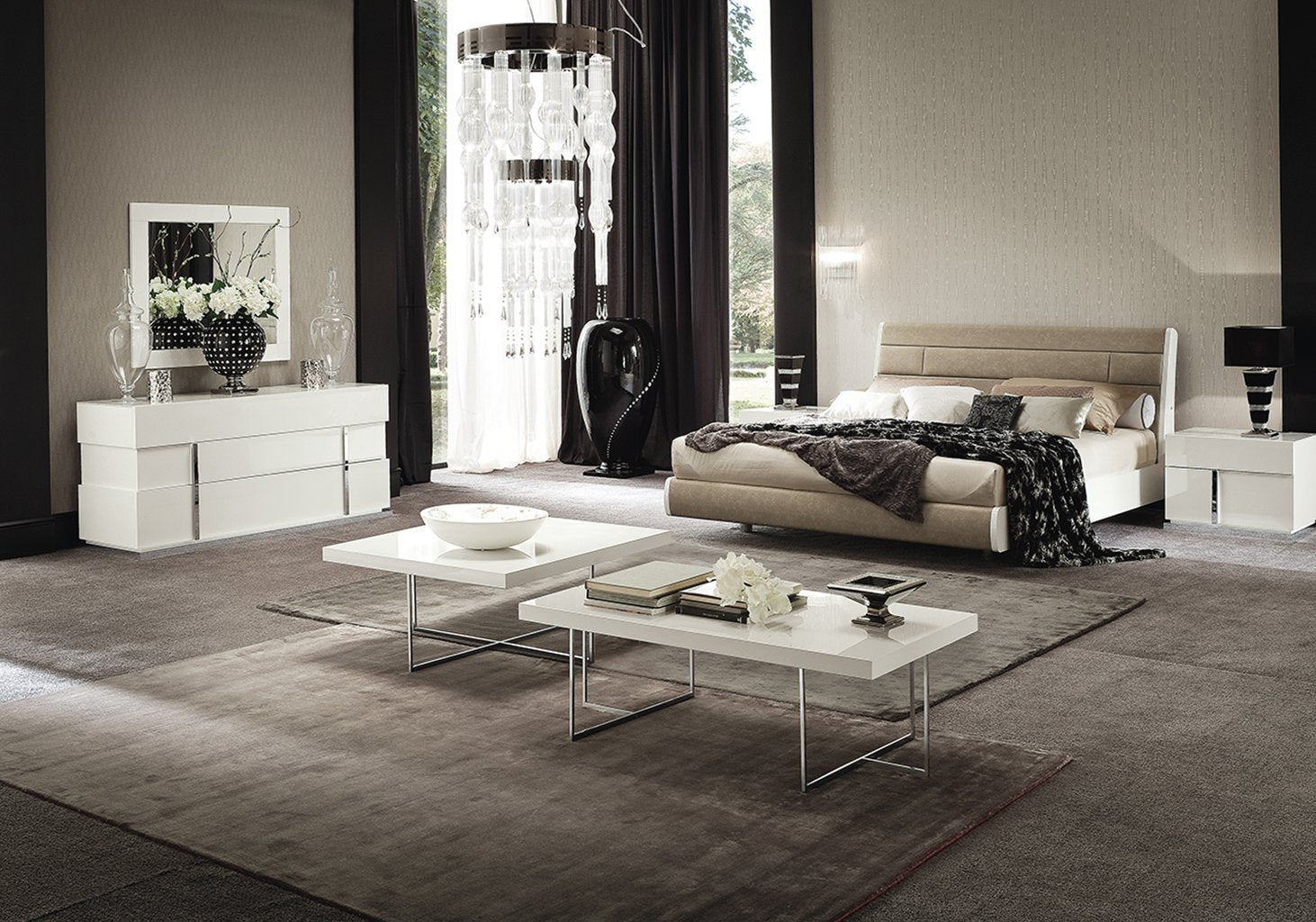 Canova White Left Nightstand Nightstand modern furniture Contempo Furniture