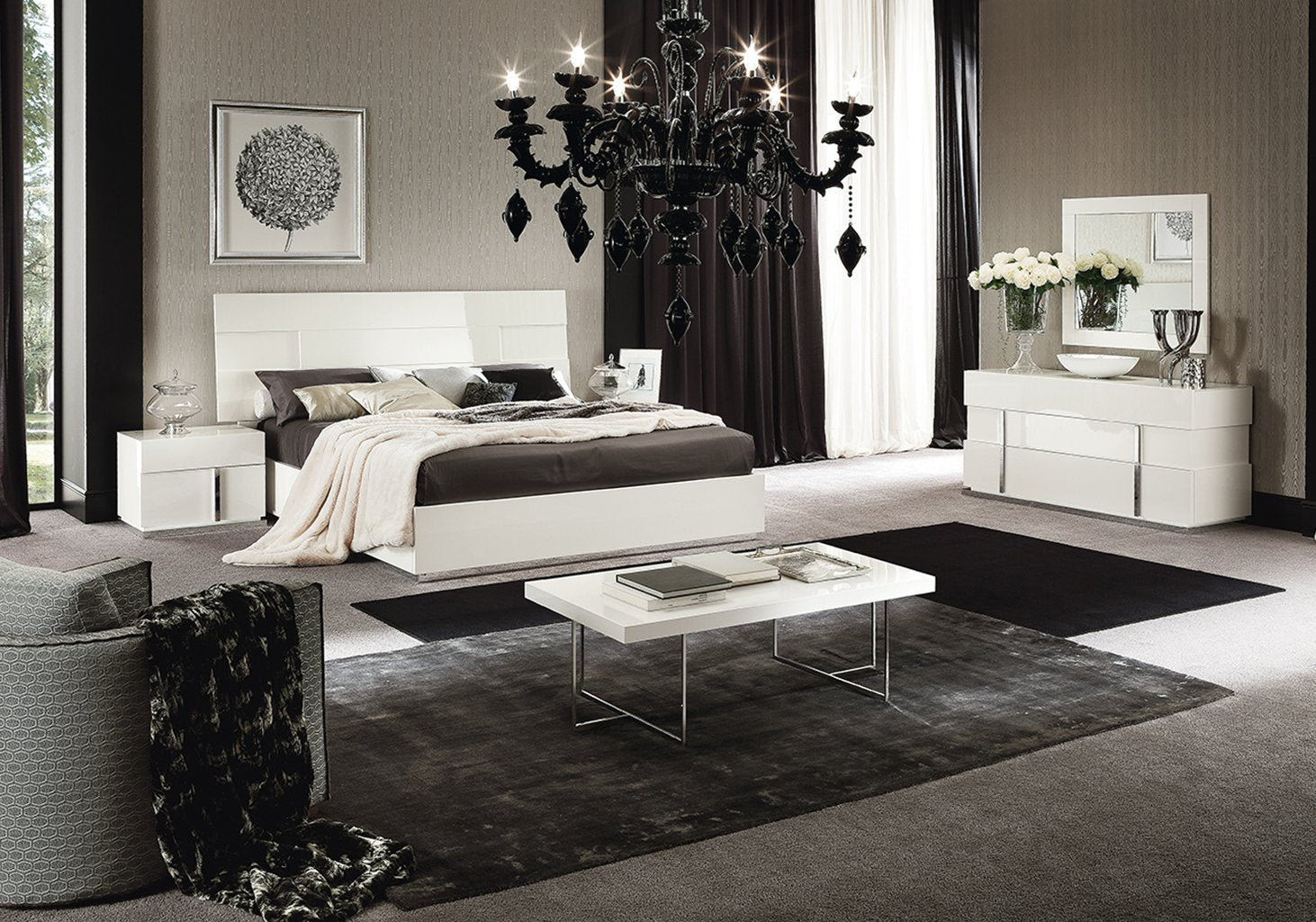 Canova White Left Nightstand Nightstand modern furniture Contempo Furniture