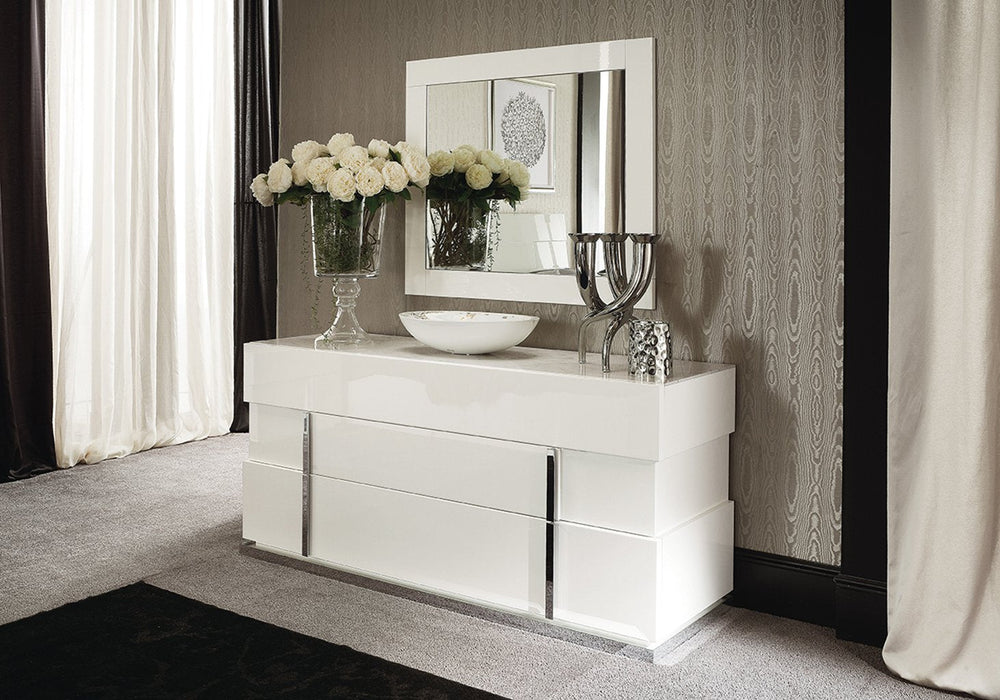 Canova White Mirror Dresser modern furniture Contempo Furniture