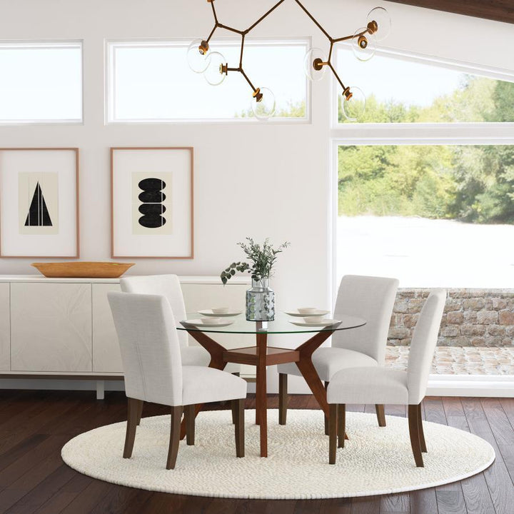 Cantley - Upholstered Dining Side Chair (Set of 2) - Beige Chair Set modern furniture Contempo Furniture