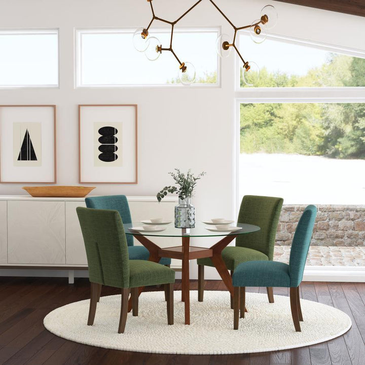 Cantley - Upholstered Dining Side Chair (Set of 2) - Green Chair Set modern furniture Contempo Furniture