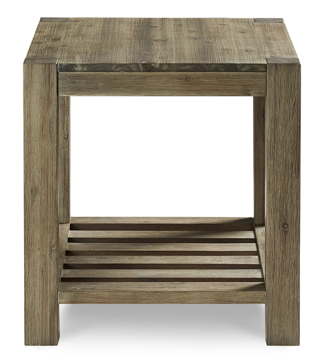 Canyon Solid Wood Rectangular End Table in Washed Grey End Table modern furniture Contempo Furniture