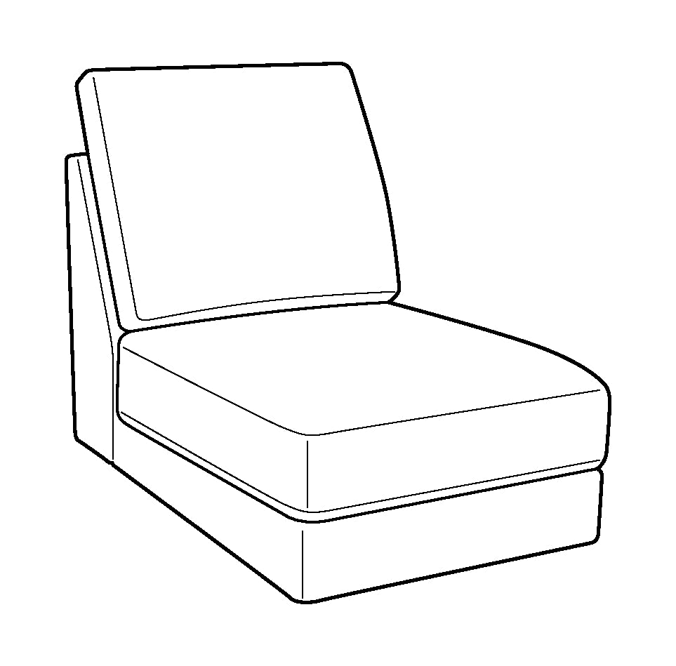 Luonto Capri Armless Narrow Chair