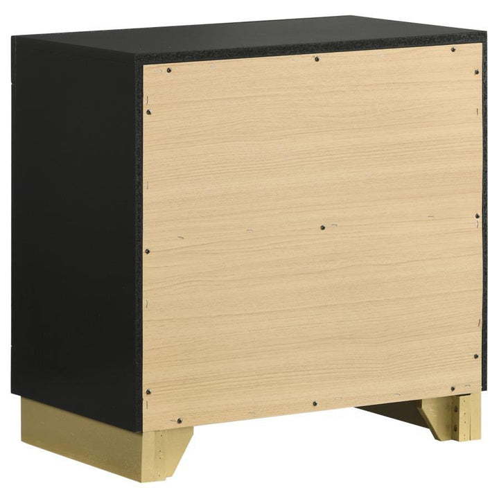 Caraway - 2 - Drawer Nightstand - Black Accent Nightstand modern furniture Contempo Furniture