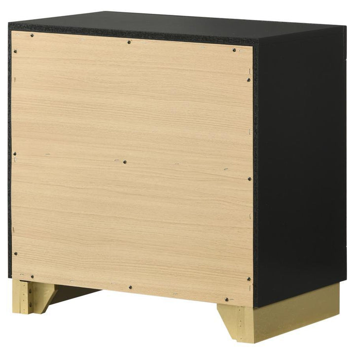 Caraway - 2 - Drawer Nightstand - Black Accent Nightstand modern furniture Contempo Furniture