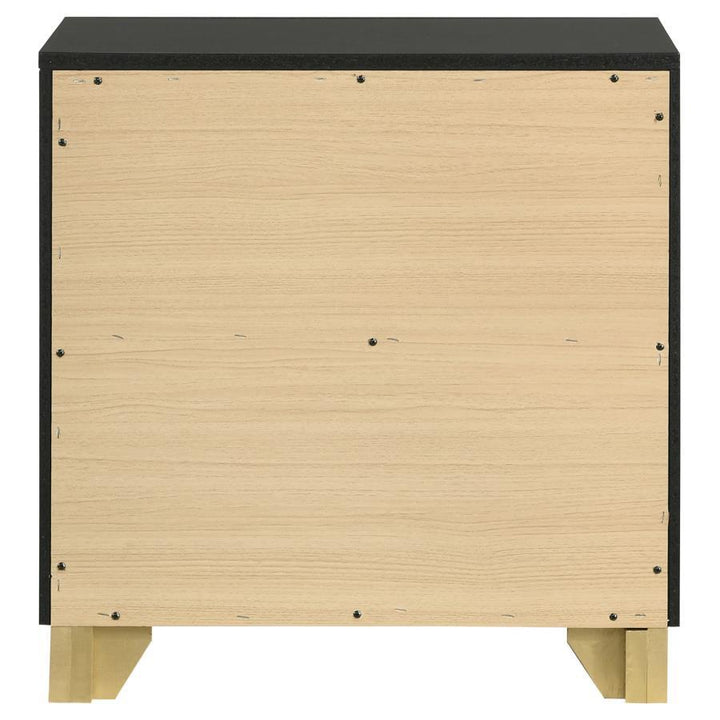 Caraway - 2 - Drawer Nightstand - Black Accent Nightstand modern furniture Contempo Furniture