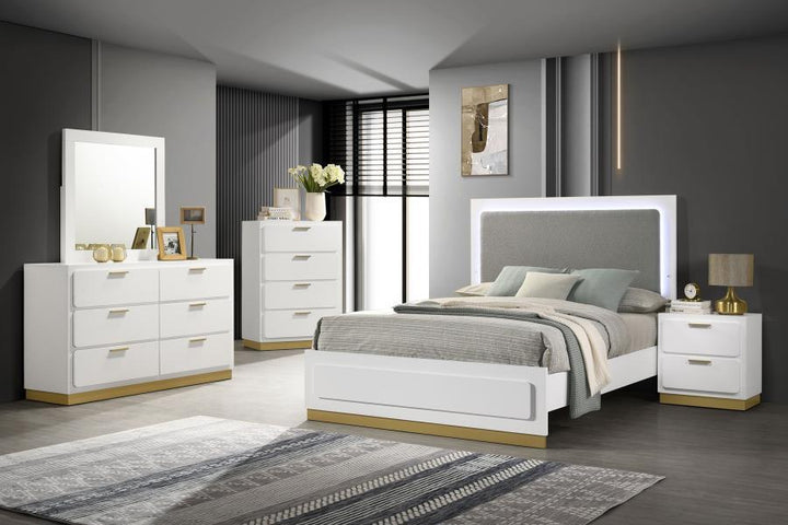 Caraway - 2 - Drawer Nightstand - White Accent Nightstand modern furniture Contempo Furniture