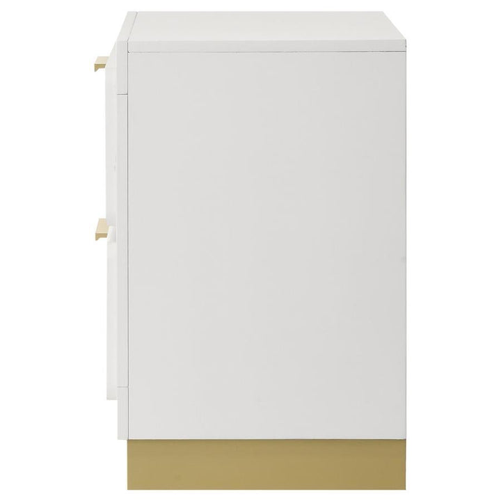 Caraway - 2 - Drawer Nightstand - White Accent Nightstand modern furniture Contempo Furniture