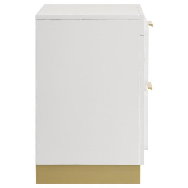 Caraway - 2 - Drawer Nightstand - White Accent Nightstand modern furniture Contempo Furniture