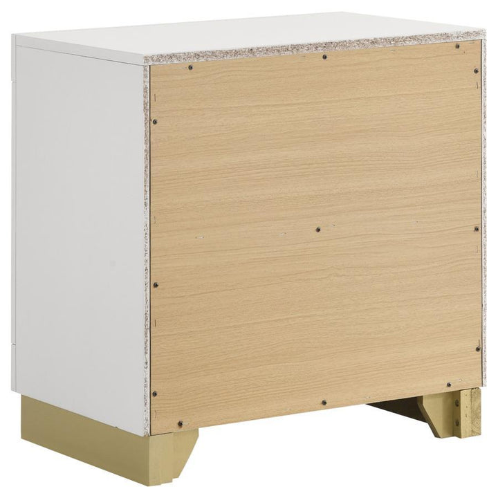 Caraway - 2 - Drawer Nightstand - White Accent Nightstand modern furniture Contempo Furniture