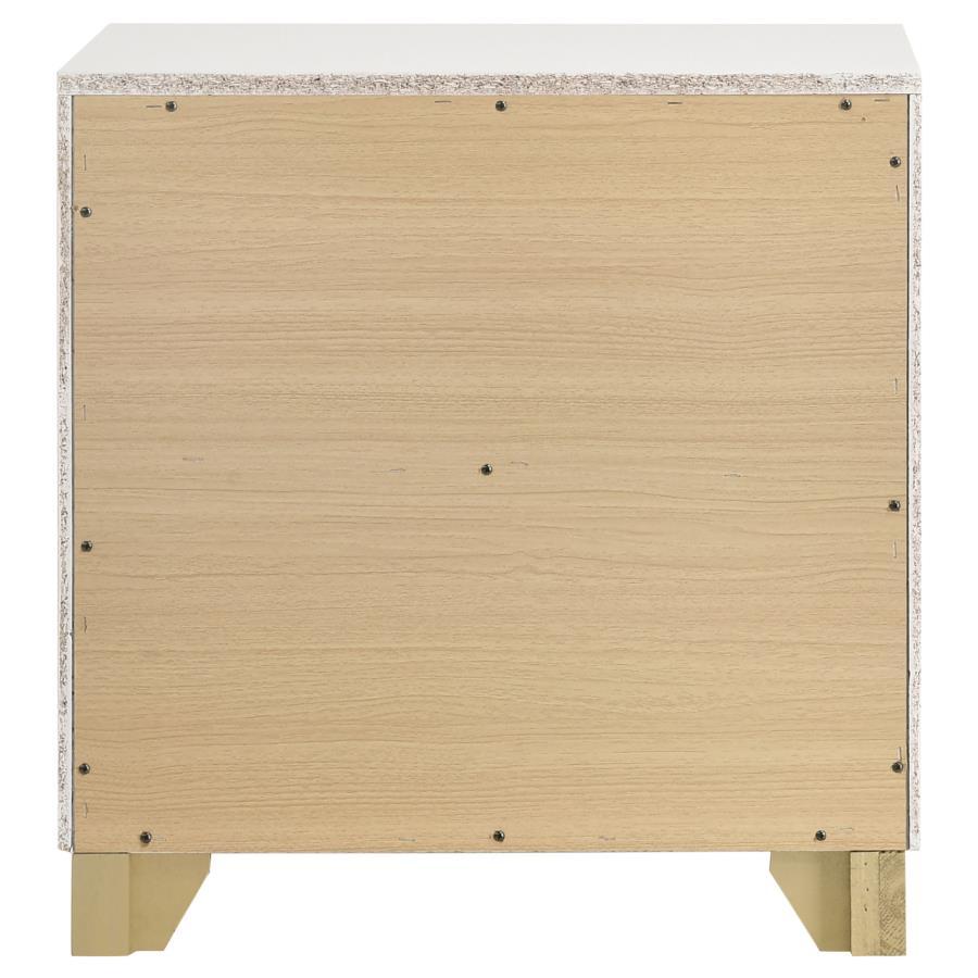Caraway - 2 - Drawer Nightstand - White Accent Nightstand modern furniture Contempo Furniture