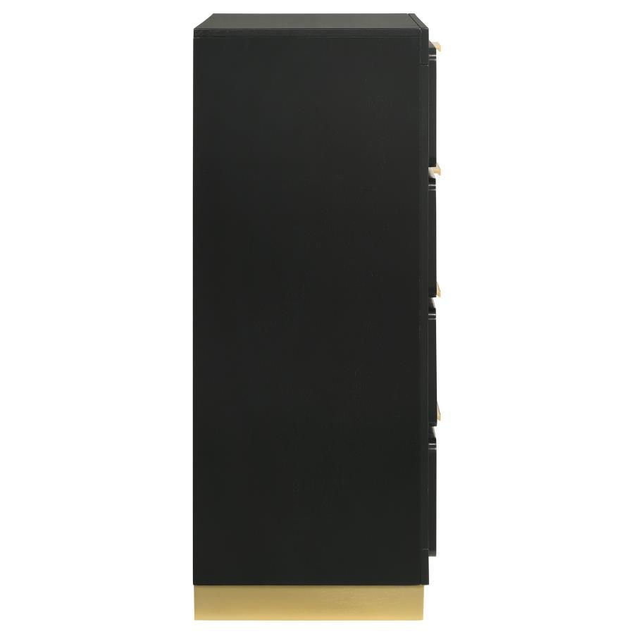 Caraway - 4 - Drawer Bedroom Chest - Black Accent Chest modern furniture Contempo Furniture