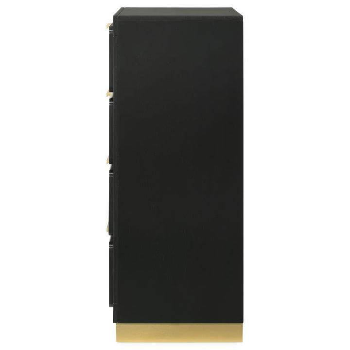 Caraway - 4 - Drawer Bedroom Chest - Black Accent Chest modern furniture Contempo Furniture