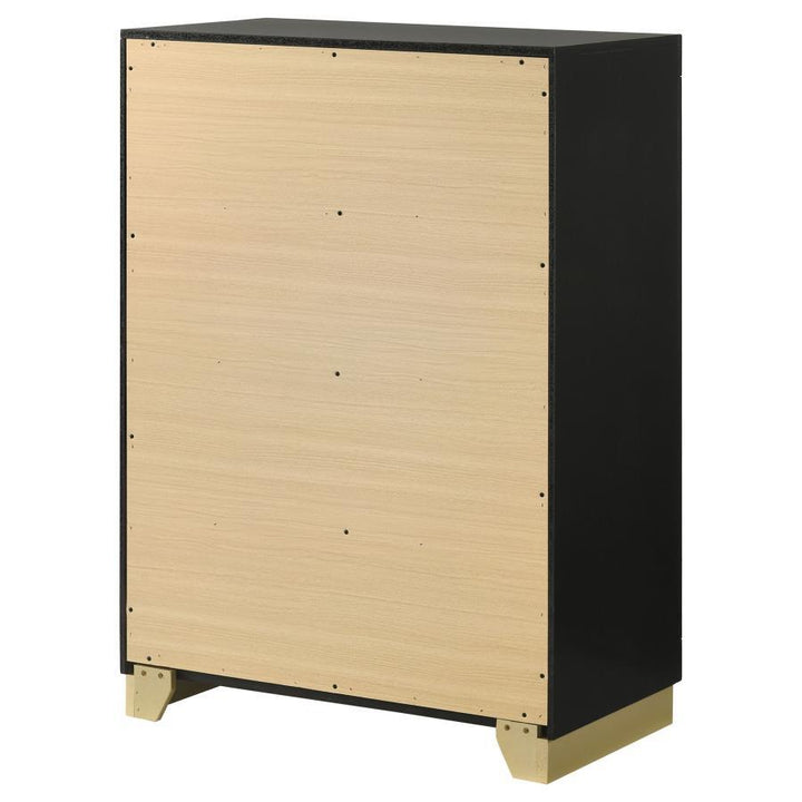 Caraway - 4 - Drawer Bedroom Chest - Black Accent Chest modern furniture Contempo Furniture