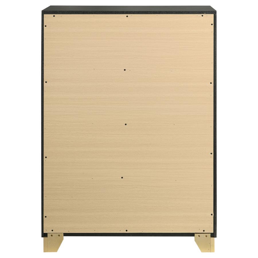 Caraway - 4 - Drawer Bedroom Chest - Black Accent Chest modern furniture Contempo Furniture