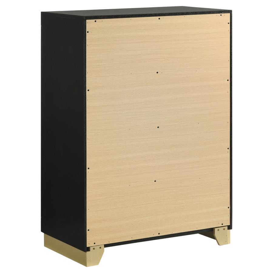 Caraway - 4 - Drawer Bedroom Chest - Black Accent Chest modern furniture Contempo Furniture