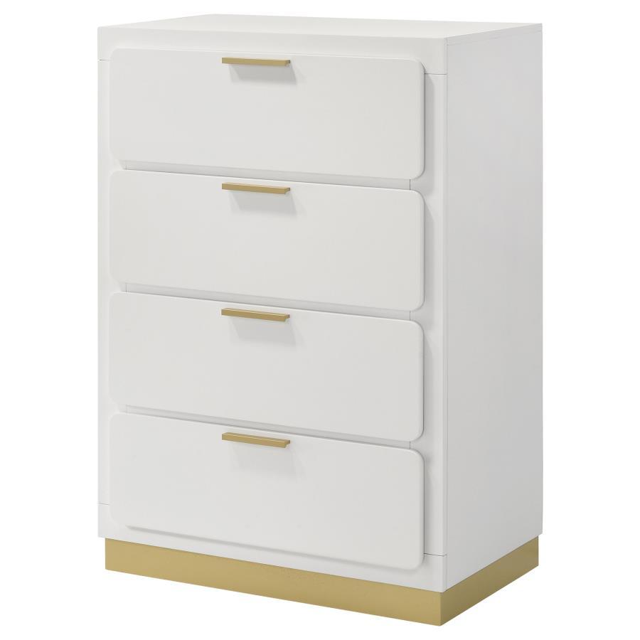 Caraway - 4 - Drawer Bedroom Chest - White Accent Chest modern furniture Contempo Furniture